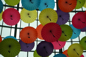 Obraz premium seamless pattern with umbrellas