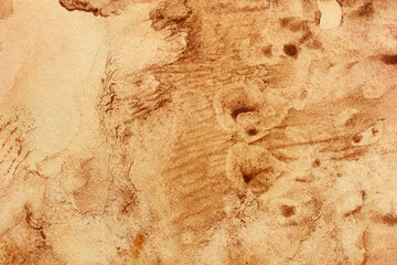 Old brown paper grunge for background. Abstract liquid coffee color texture.
