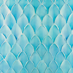 Fototapeta premium Blue decorative plaster on the wall, abstract background, imitation of scale