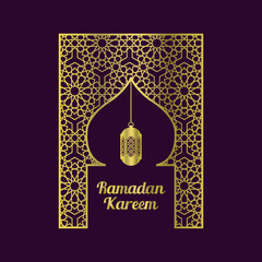Ramadan Kareem Greeting islamic background vector illustration