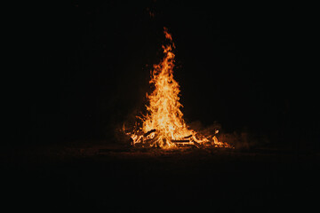 fire in the fireplace