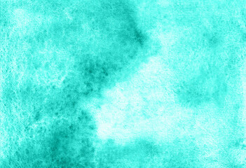 Abstract pastel watercolor hand painted background texture. aquarelle abstract emerald backdrop. horizontal template