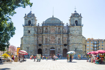 Obraz premium Oaxaca-México, Catedral de la ciudad de Oaxaca
