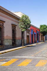 Oaxaca-México calle del centro historico y aquitectura colonial