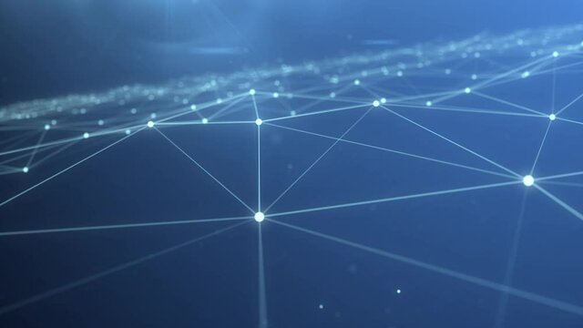 Glowing network lines connect for data, high tech, information, and e-commerce. 