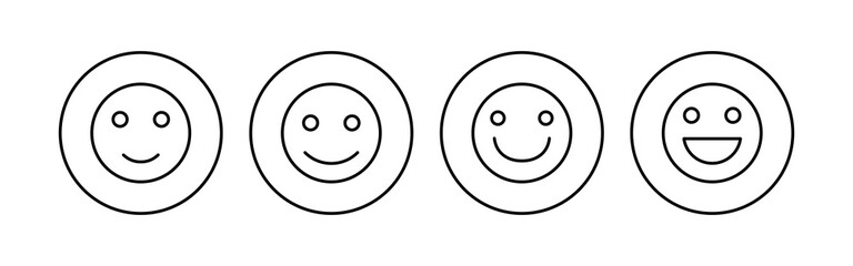 smile icon set. smile emoticon icon. feedback