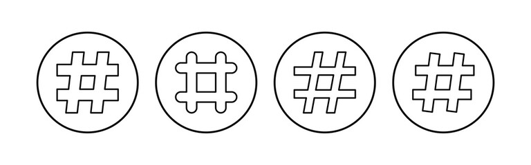 Obraz premium Hashtag icon set. hashtag symbol