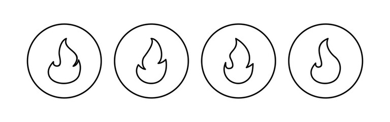 Fire icon set. fire vector icon