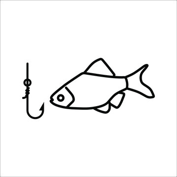 fishing icon vector. fishing icon on white background
