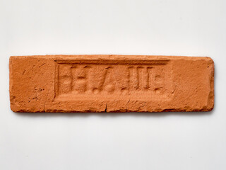 Original old orange brick. High quality photo