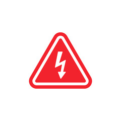 Danger warning icon. Danger icon. Risk sign. Lightning icon. Electricity icon. Over voltage. Transformer pictogram. Alert sign. Danger sign. Electrical safety. Thunderbolt sign. Charging. Arrow  