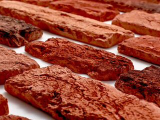 Old orange bricks. High quality photo