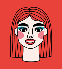 teen face illustration