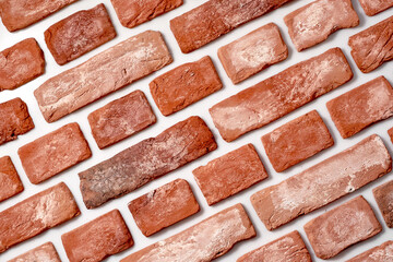Old orange bricks. High quality photo