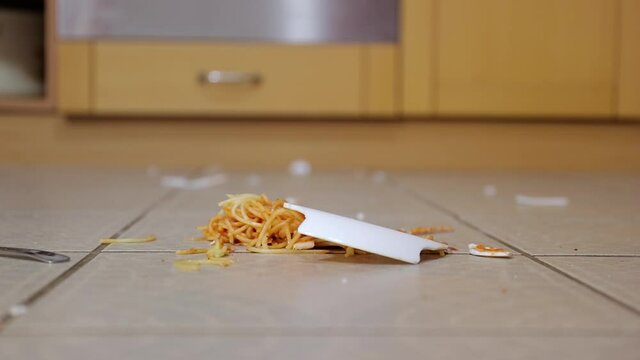 Throwing out wasteful excess food
