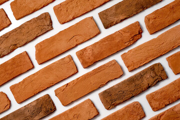 Old orange bricks. High quality photo