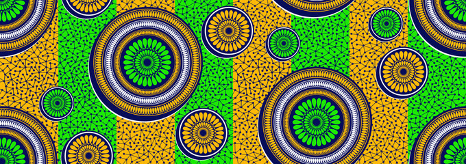 Fototapeta premium african fashion seamless pattern ornament in vibrant colours, picture art and abstract background for Fabric Print, Scarf, Shawl, Carpet, Handkerchief.