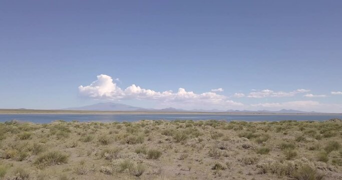 Plain in Mendoza with Lake Drone 4K