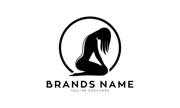 Sexy girl spa logo design