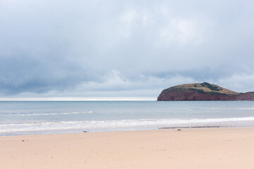 The Beach of Anse a la Cabane in the Havre Aubert Island of the Magdalen Islands (Iles-de-la-Madeleine). 