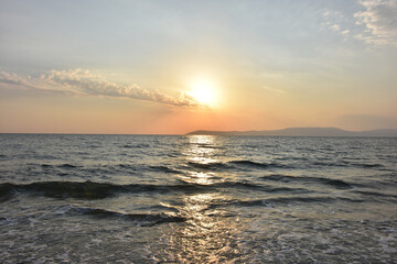 sunset over the sea