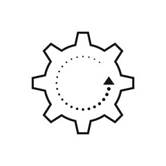 Recovery gear icon design. Backup data sign. Restore information symbol. 