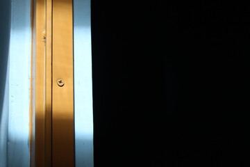 open door with light