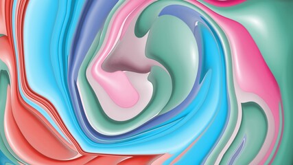 Abstract 3D colorful painting liquid background and texture illustration
