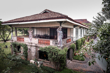 Beautifully reconstructed Filipino heritage and cultural houses that form part of Las Casas FIlipinas de Acuzar resort at Bagac, Bataan, Philippines.