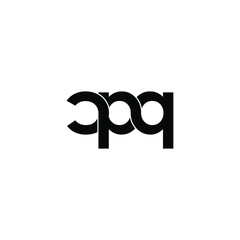 cpq letter original monogram logo design