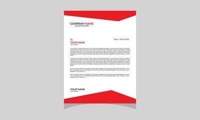 Modern and Elegant Business,Corporate Abstract Letterhead Design Template