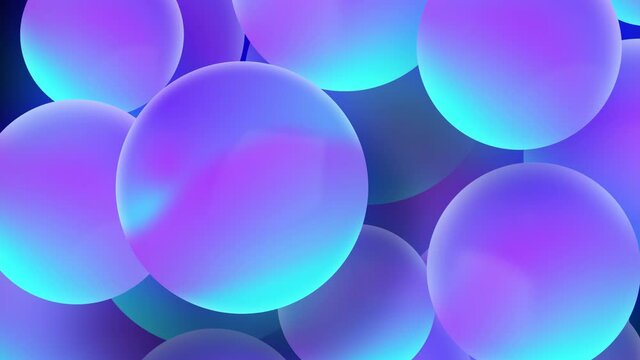 4K Seamless loop Bright modern abstract with multicolored simple moving geometric shapes on the neon background. Seamless loop