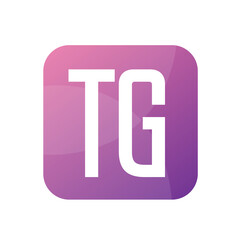 TG Letter Logo Design With Simple style