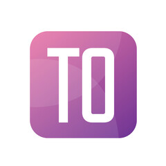 TO Letter Logo Design With Simple style