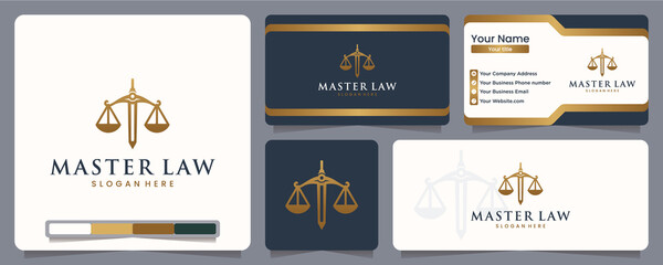 Obraz na płótnie Canvas master law , logo design inspiration