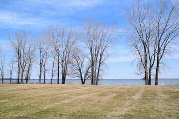 Scenic view of Montreal from Perrot island