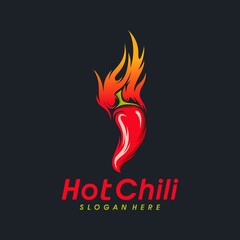Red Hot Chili logo designs concept vector, Spicy Pepper logo designs template
