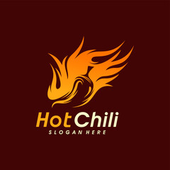 Red Hot Chili logo designs concept vector, Spicy Pepper logo designs template
