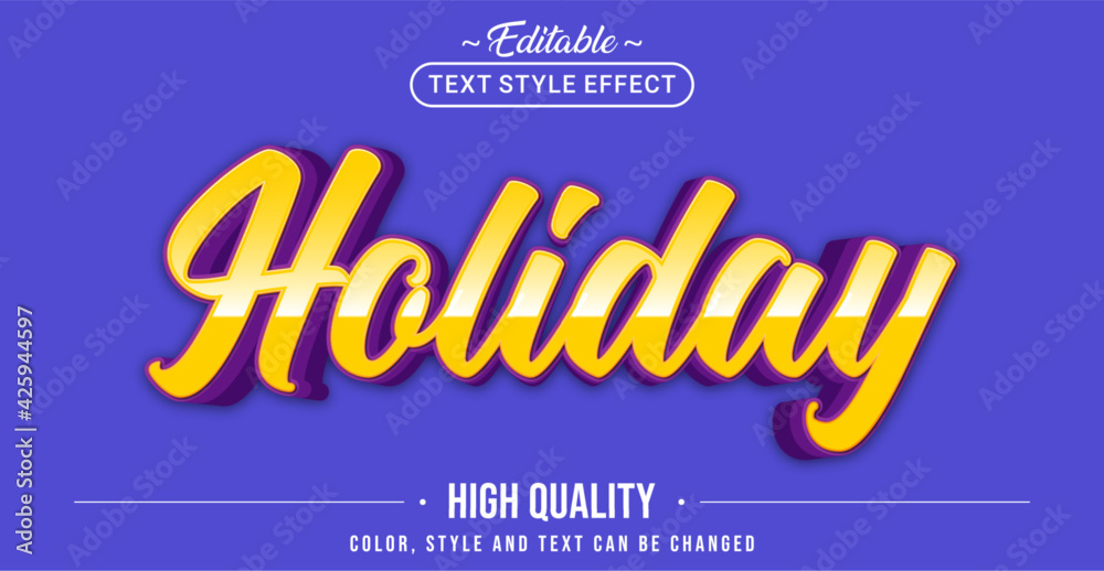 Aufkleber editable text style effect - holiday text style theme.