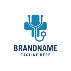 Modern vector graphic of medical logo.