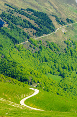 Fototapeta premium Fragment of a nice mountain view from the trail at Monte Baldo in Italy.