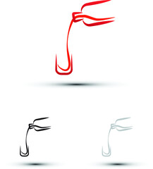 Bottle and glass logo design template