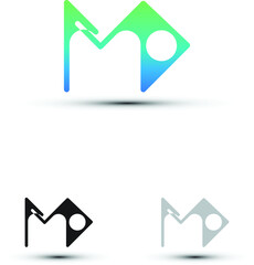 MD letter logo design template