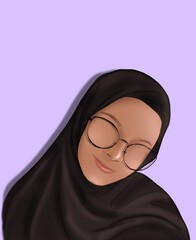 Muslim women illustration 