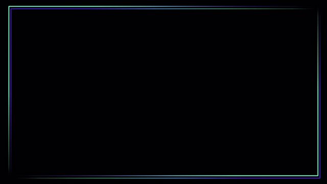 Abstract seamless background blue green spectrum loop animation Fluorescent UV light 4k glowing neon line Abstract background web neon box template. frame without background. Isolate.