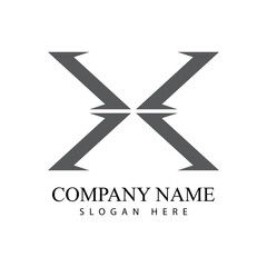 X Letter Logo Template vector icon illustration design