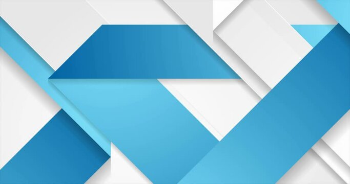 Blue and grey tech corporate material abstract motion background. Seamless looping. Video animation 4K 4096x2160