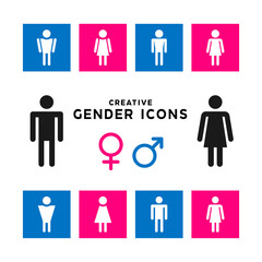 Creative gender icons for designers