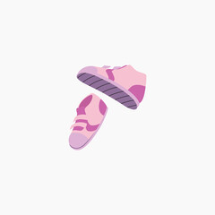 3D trendy shoes icon and illustration design vector