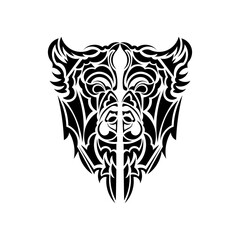 Dog face patterns. Isolated. Vector illustration.